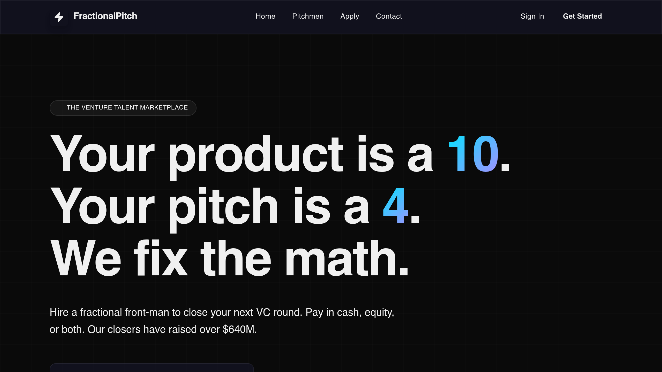 Fractional Pitch website screenshot